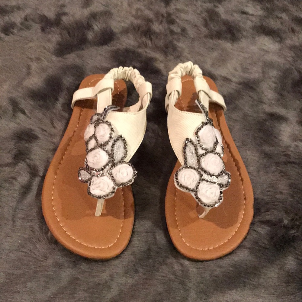 Wells white sandals
